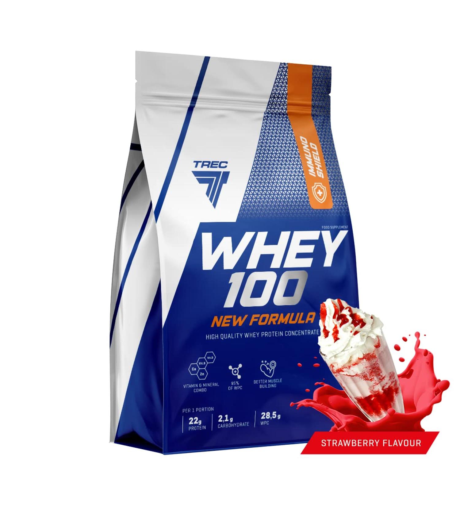 Trec Nutrition Whey 100 - New Formula Strawberry Cream - 700g