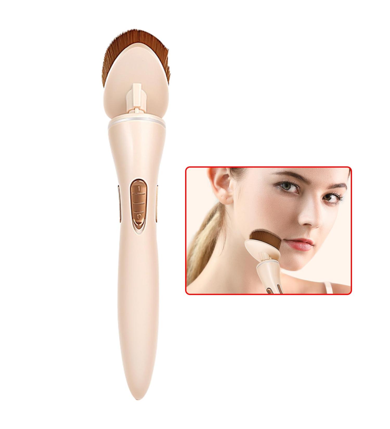 Vibrate Foundation Brush | 360 Degrees Rotating Electric Cosmetic Brush Foundation Brush for Perfect Blending Contouring for Women Wife Friend Maidong Electric Foundation Brush (Battery Type) - Buy Online on GoSupps.com