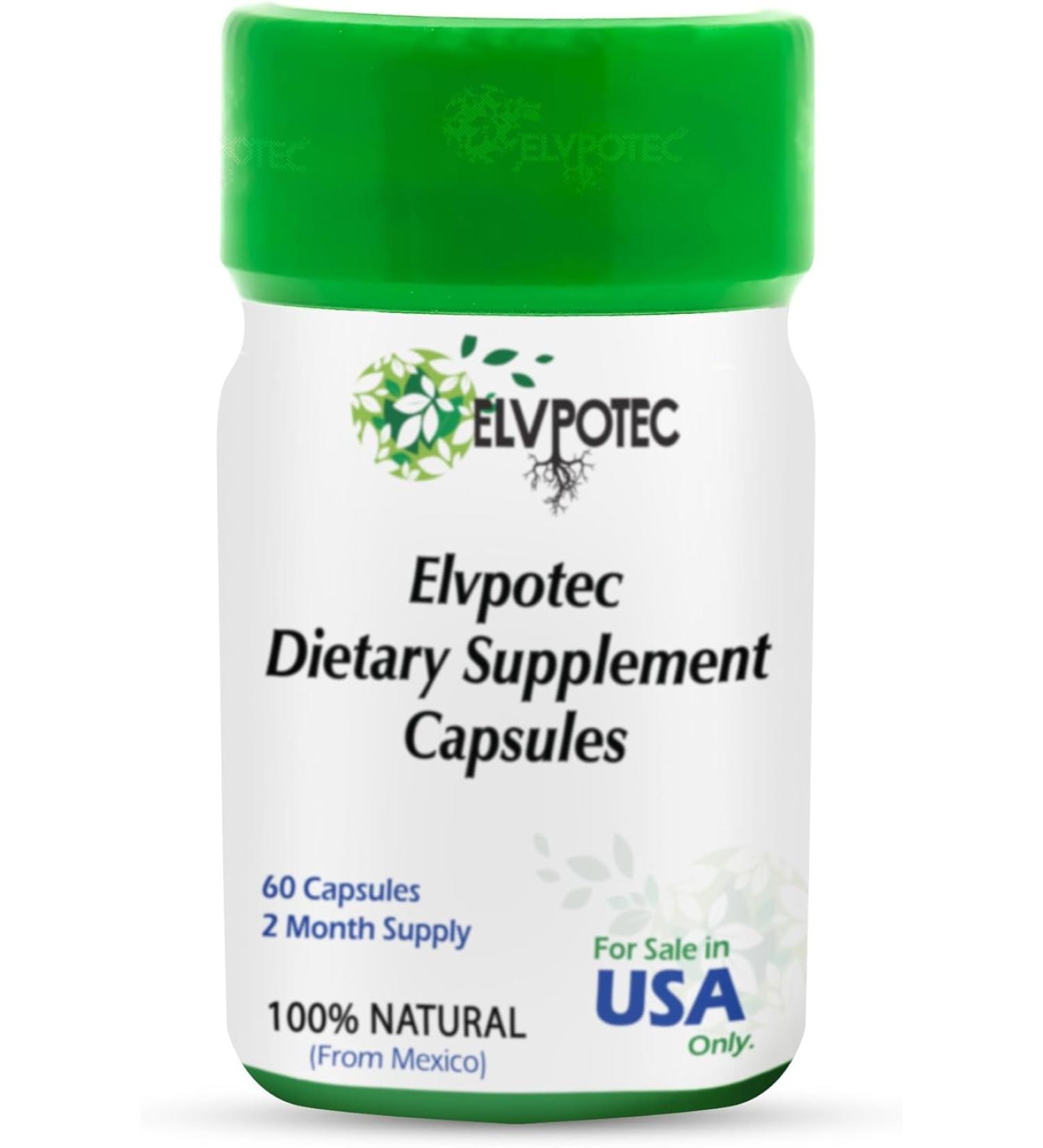 ELVPOTEC Mexican from 100% Natural Ingredients for Your Body Gut and Colon Support 2 Month Supply 60 Capsules - Buy Online on GoSupps.com