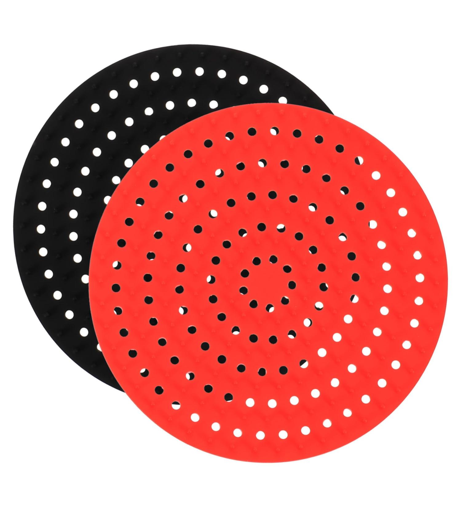 Alipis 2pcs Silicone Fryer Liners Airfryer Kitchen Accessory Non Stick Silicone Liner Air Hole Washable As Shown 20.3X20.3CM - Buy Online on GoSupps.com