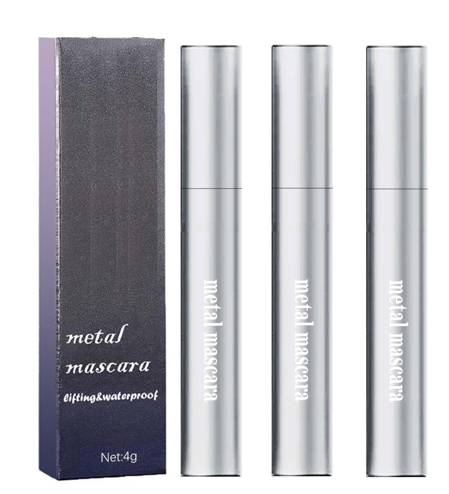 Curling eyelash wand mascara iron brush mascara waterproof makeup wand powerful metal small tube mascara washable ultra-slim metal mascara brushless mascara (Black-3pc) - Buy Online on GoSupps.com