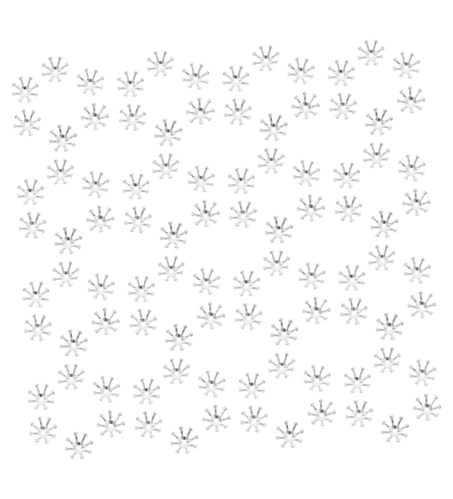 FOMIYES 100 Pcs Hairpin Accessories Applique Bride Flowers 1X1cmx2pcs Silverx2pcs - Buy Online on GoSupps.com