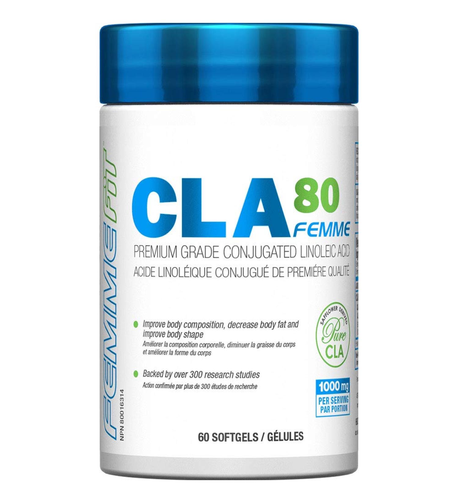 FEMME FIT - CLA80 Femme - Premium Grade Conjugated Linoleic Acid - 60 Count - Buy Online on GoSupps.com