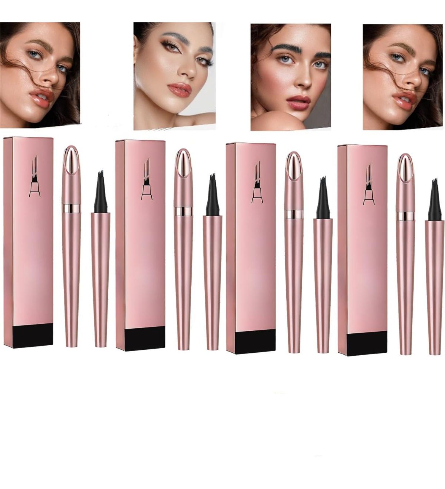 2024 New Magic Eyebrow Pencil - 4 Fork Tip 3D Waterproof Microblading Eyebrow Pencil Contouring Pen Magic Eyebrow Pencil Long-Lasting Natural Fine Stroke Eyebrow Pencil (4 Colors) - Buy Online on GoSupps.com