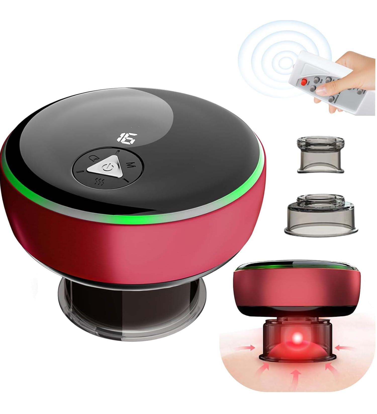 Dyroe Electric Infrared Cupping Massager - Intelligent 16 Gears 3 Modes Remote Control for Pain Relief & Body Detox - Buy Online on GoSupps.com