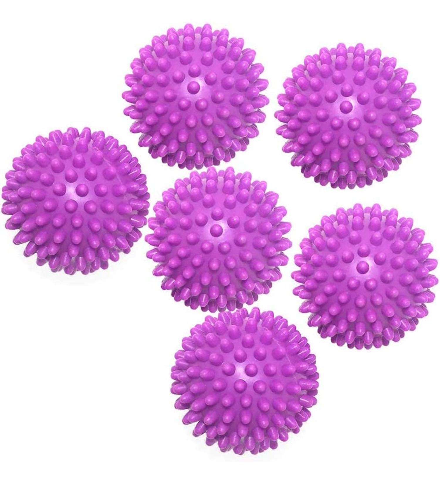 Reusable Dryer Balls Tumble Laundry Wash Balls Non Melt Dryer Balls for Speeding Drying and Reducing Creases for Clothes (Purple) - Buy Online on GoSupps.com