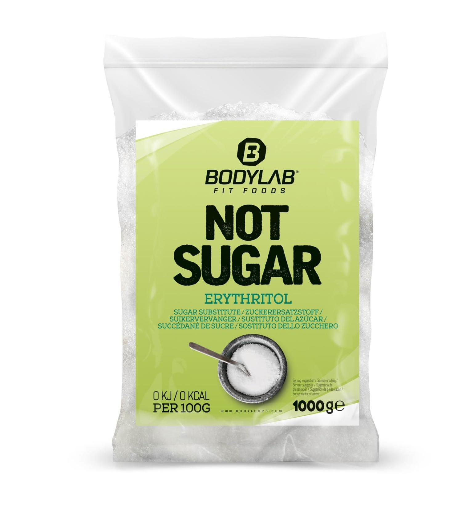 Bodylab24 100% Erythritol 1000g sugar substitute without calories 70% of the sweetness of sugar ideal for baking and cooking