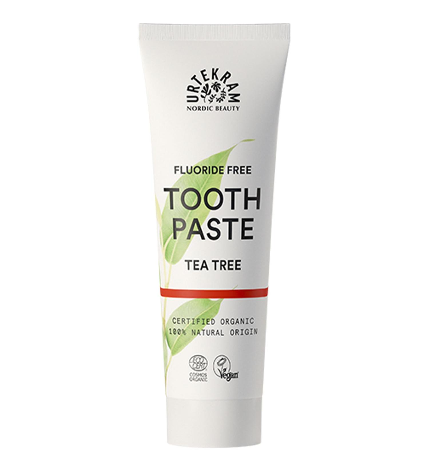 Urtekram Tea Tree Toothpaste Organic without fluoride (1 x 75 ml) Tea Tree 75 ml (1 pack)