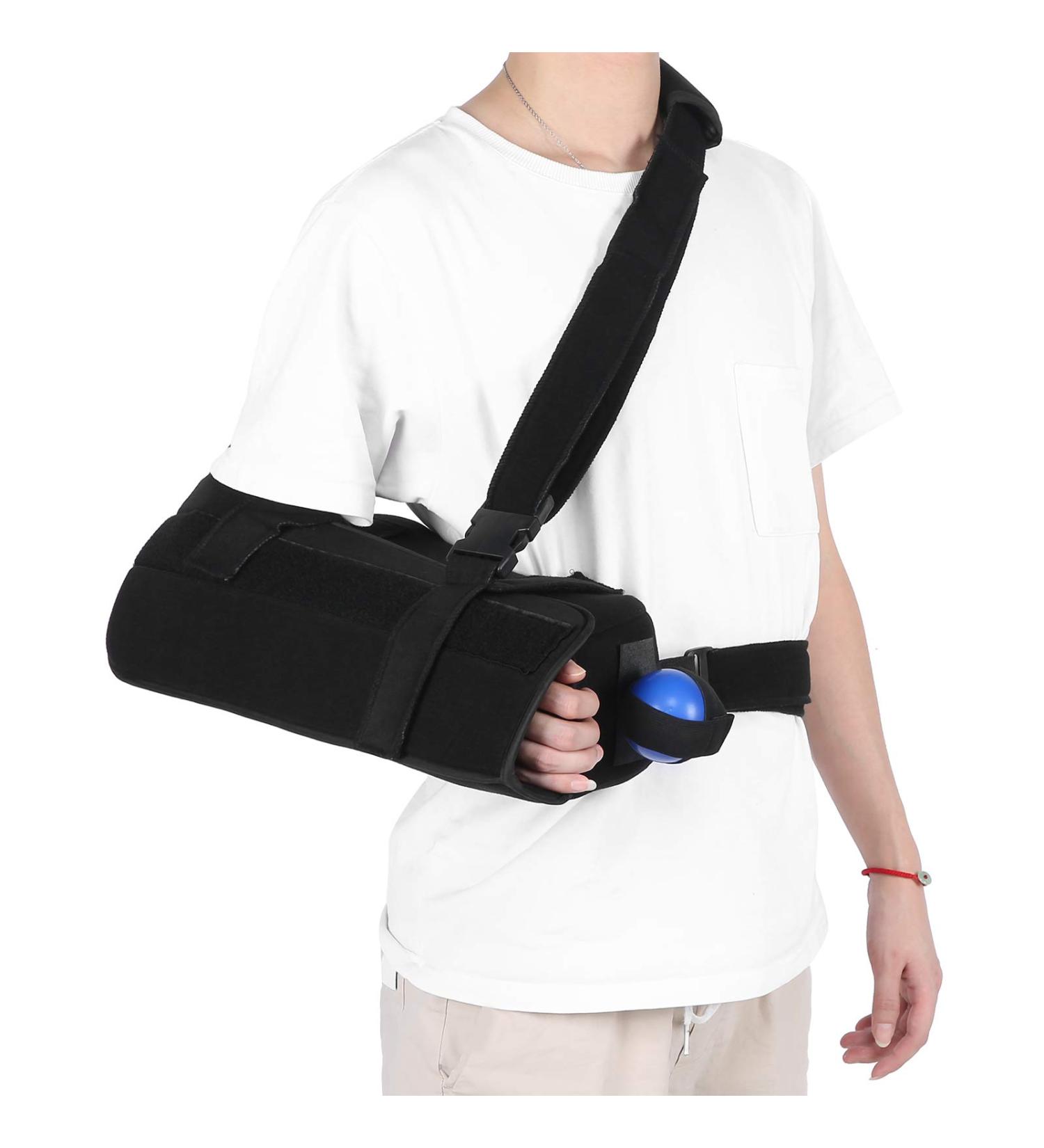 Shoulder Abduction Sling & Immobilizer - Pain Relief Arm Pillow for Rotator Cuff Injury Surgery Support Dislocated Arm - Includes Pocket Strap - Buy Online on GoSupps.com