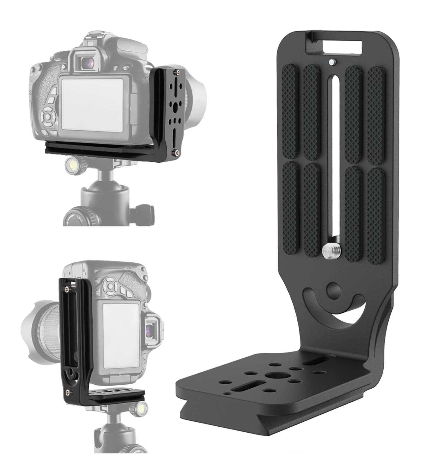 DSLR Camera L Bracket Quick Release Plate | Compatible with Canon Nikon Sony DJI | Vertical Horizontal Switching | Tripod Monopod Stabilizer Plate - Buy Online on GoSupps.com