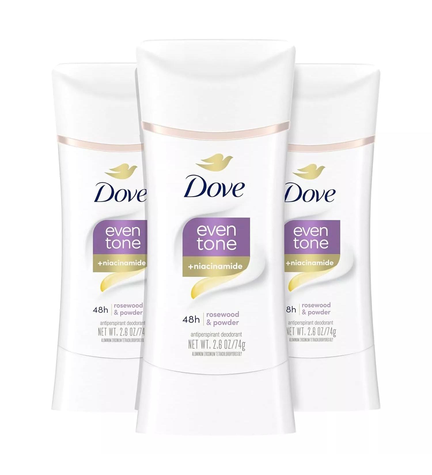 Dove Even Tone Antiperspirant Deodorant 2.6 oz - 3 Pack - Buy Online on GoSupps.com