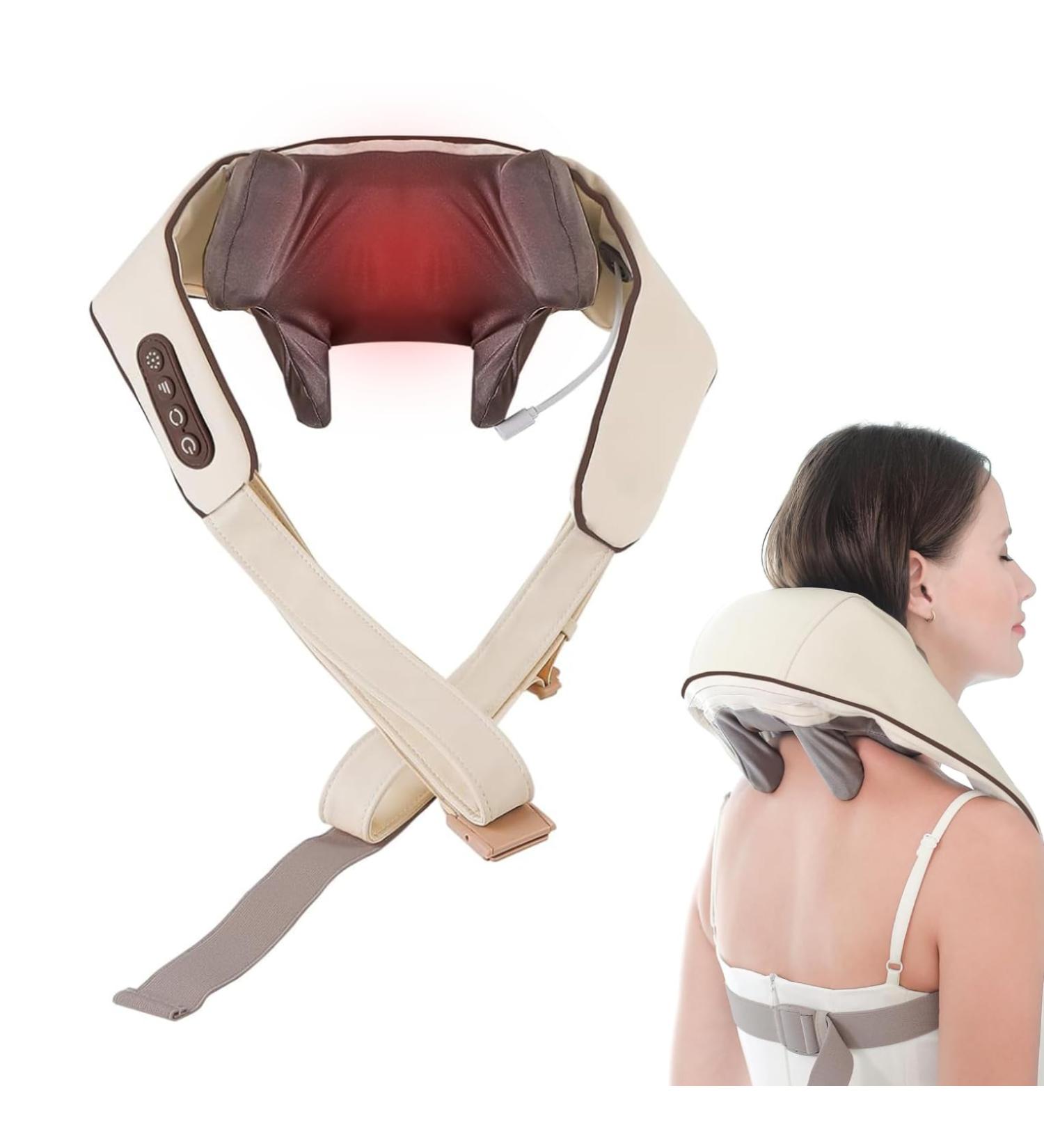 Buy Wireless 6D Neck Massage Device with Heat - Shiatsu Massager for Shoulder & Neck Relief | Best Neck Massager for Men & Women - International Shipping - Buy Online on GoSupps.com