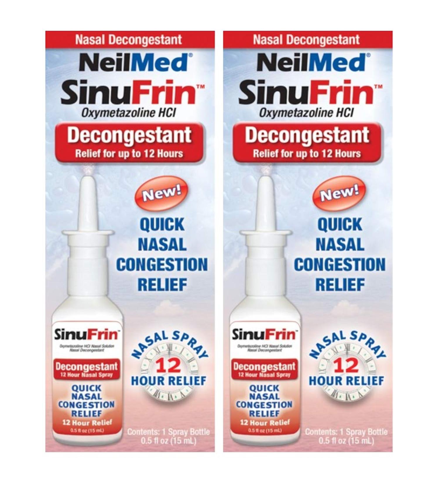 SINUFRIN Nasal Spray Decongestant 15ml - Pack of 2 - Buy Online on GoSupps.com