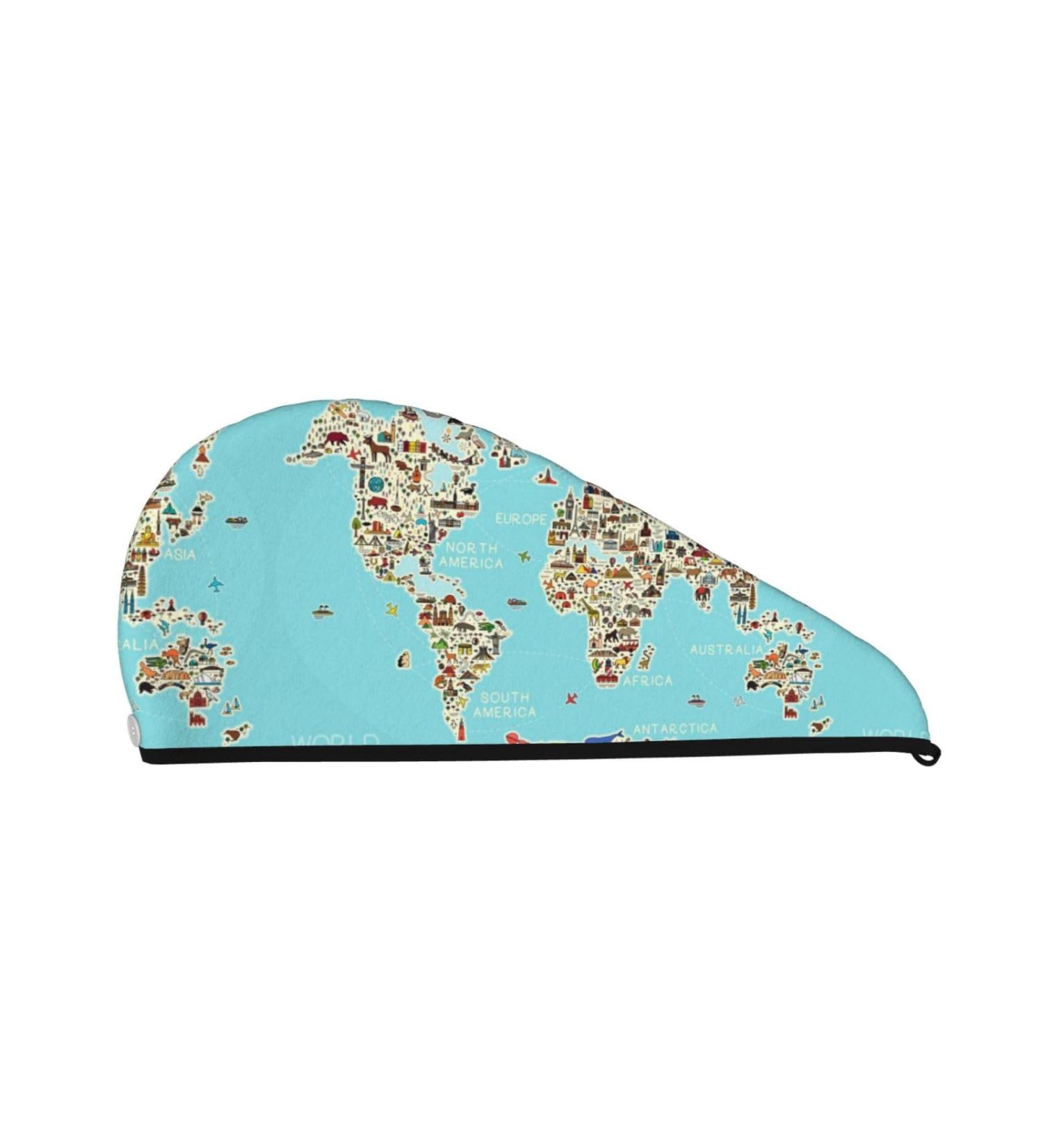 Hair Towel Wrap for Quick Drying Travel-Friendly Turban with Button | Ideal Hair Drying Solution - Buy Online on GoSupps.com