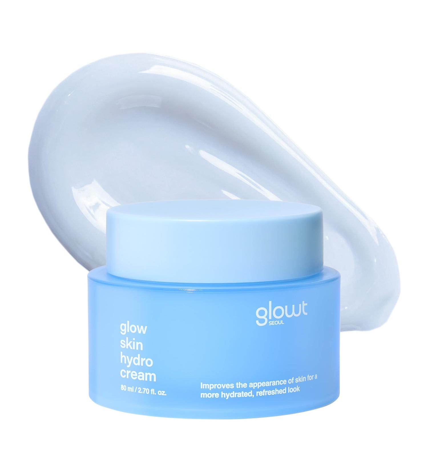 glowt seoul Glow Skin Hydro Cream 72-Hour Deep Moisture & Barrier Support for Glowing, Supple Skin | Panthenol & Biopeptides | Non-Sticky Pudding Texture | 80 ml / 2.70 fl. oz. - Buy Online on GoSupps.com
