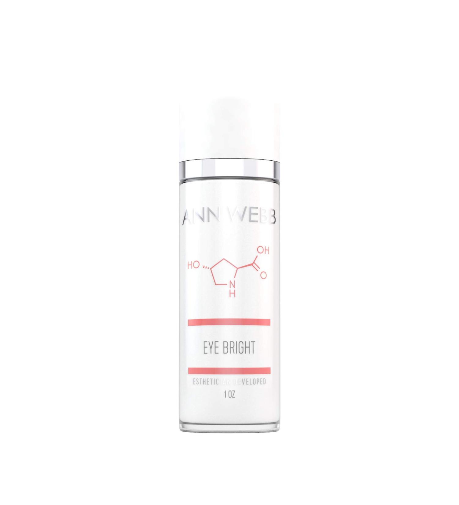 Ann Webb Eye Bright Eye Cream with Collagen Peptides & Hyaluronic Acid - Combat Dark Circles, Puffiness, and Fine Lines - Firms, Hydrates, and Brightens Eyes - 1oz - Buy Online on GoSupps.com