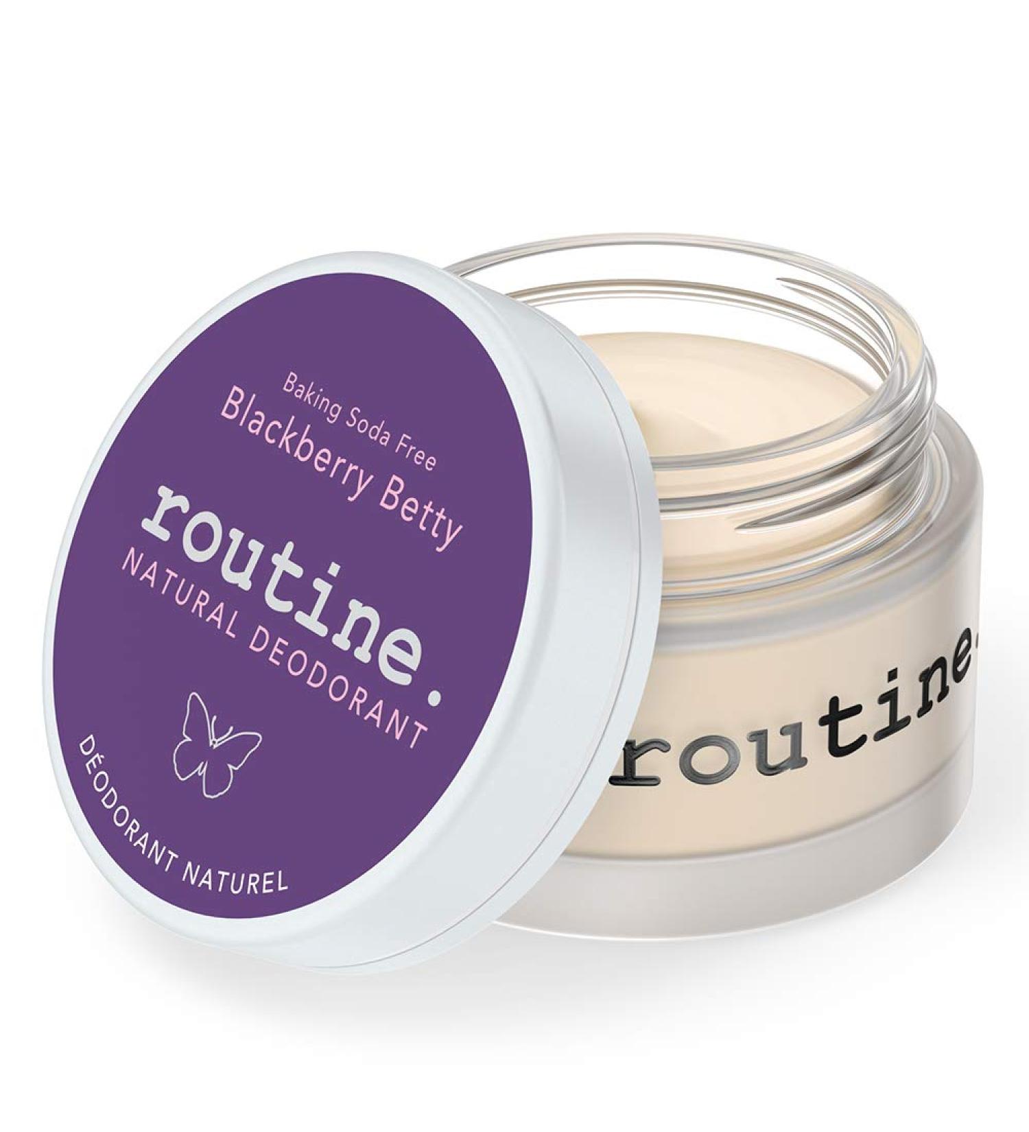 Routine Natural Deodorant Jar | BlackBerry Betty 58g | Baking Soda Free | Aluminum-Free Deodorant for Sensitive Skin | Men & Women - Buy Online on GoSupps.com