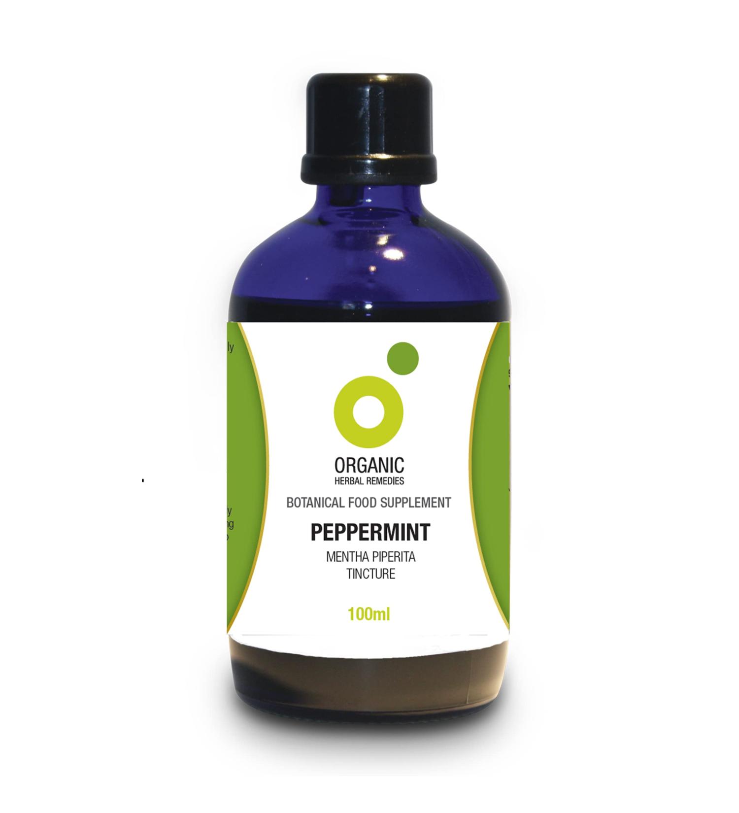 Organic Herbal Remedies 100 ml Peppermint Tincture - Buy Online on GoSupps.com