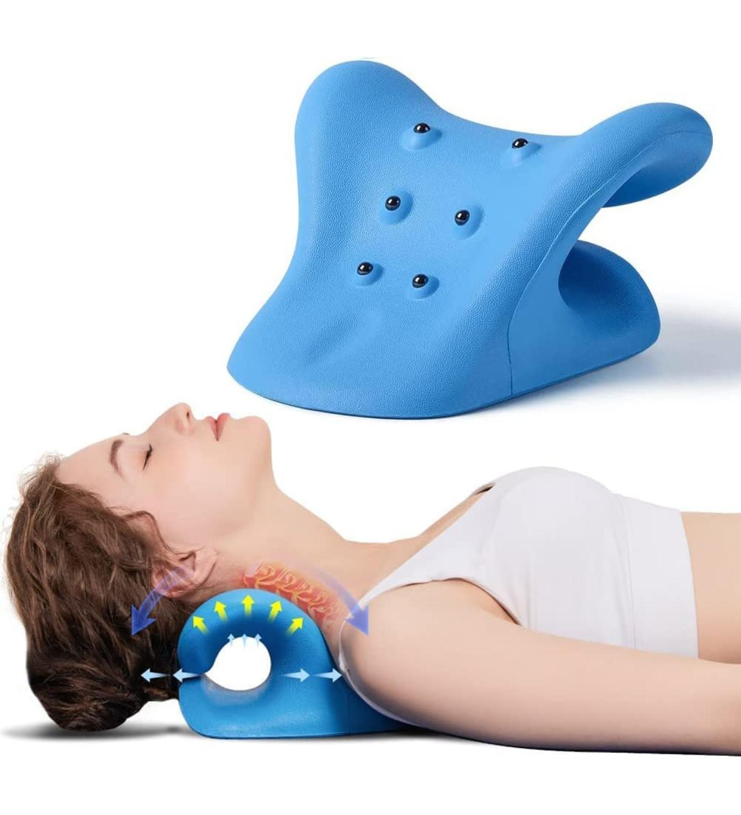 Magnetic Neck Stretcher & Pain Relief Pillow for Cervical Traction & TMJ Support - Chiropractic Rest Decompression at Home - Buy Online on GoSupps.com