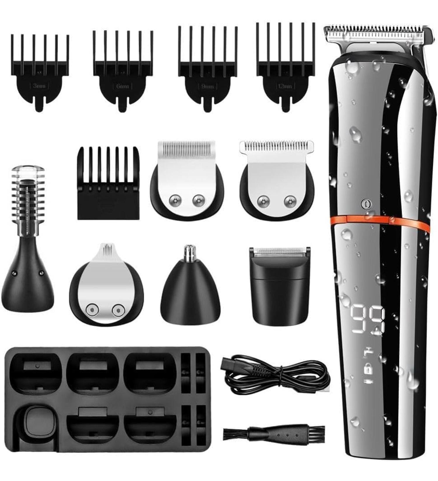 Professional 6 in 1 Hair Clipper & Grooming Kit for Men - Beard Trimmer Razor Nose Trimmer Washable - Buy Online on GoSupps.com