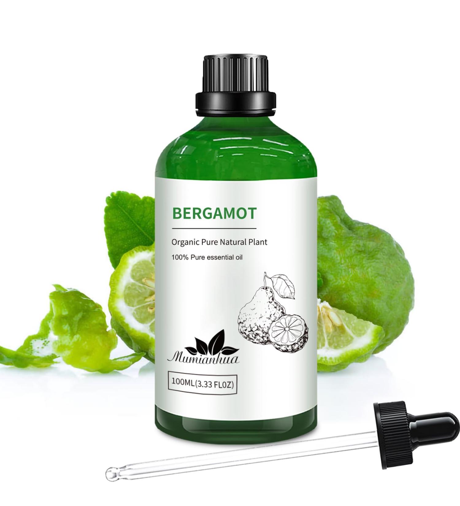 Bergamot Essential Oil 100ml - Pure Therapeutic Grade for Hair Growth Skin Diffuser Perfume Shampoo & Candle Making - Buy Online on GoSupps.com