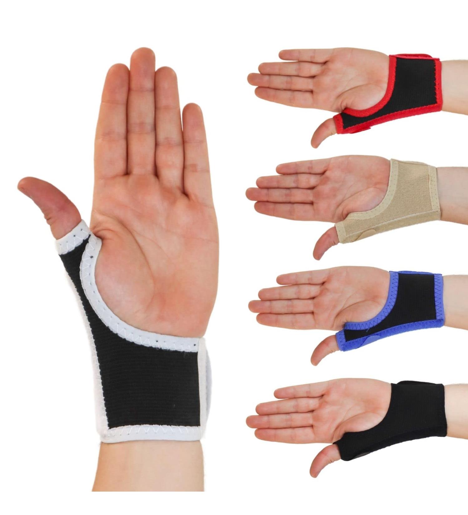 Solace Bracing Thumb Support Max - British Made NHS Splint for CMC Pain, Arthritis, Tendonitis - Black/White S - Left Hand - Buy Online on GoSupps.com
