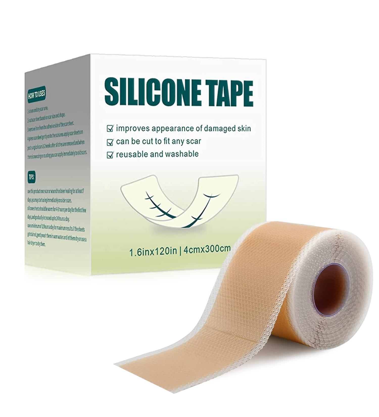 Silicone Scar Sheets 1.6x120 Tape Roll - Keloid & Surgical Scar Removal Treatment - Buy Online on GoSupps.com