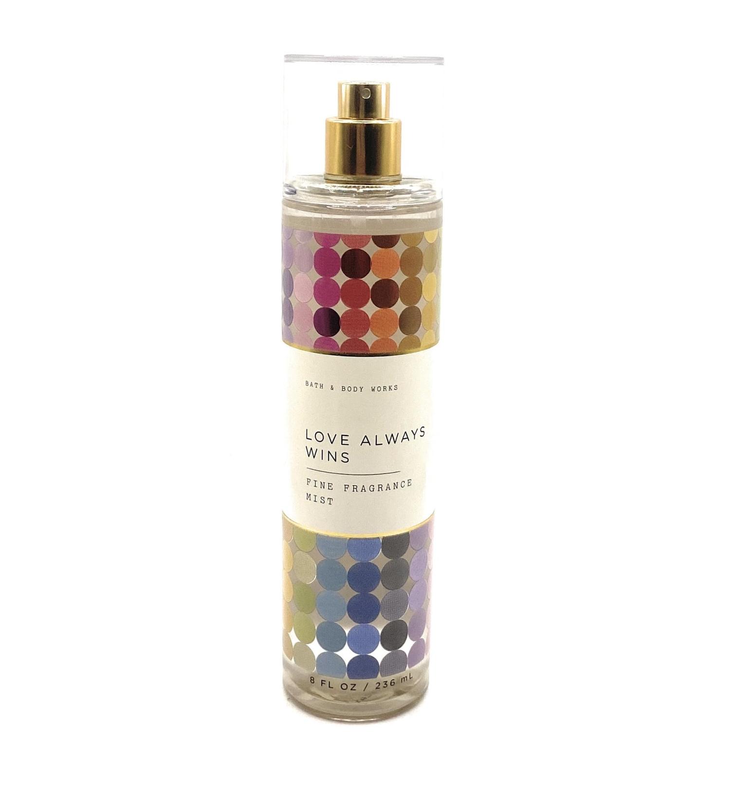Bath and Body Works Love Always Wins Fine Fragrance Mist 8 Fluid Ounce Body Spray Polka Dot Bottle