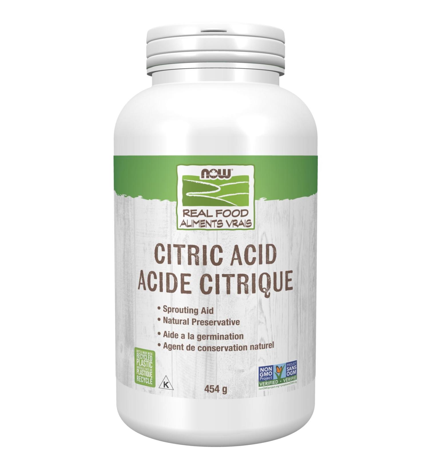 NOW Foods Citric Acid Sprouting Aid Great Substitute for Salt Preservative Found in Citrus Fruits 454 Gram - Buy Online on GoSupps.com