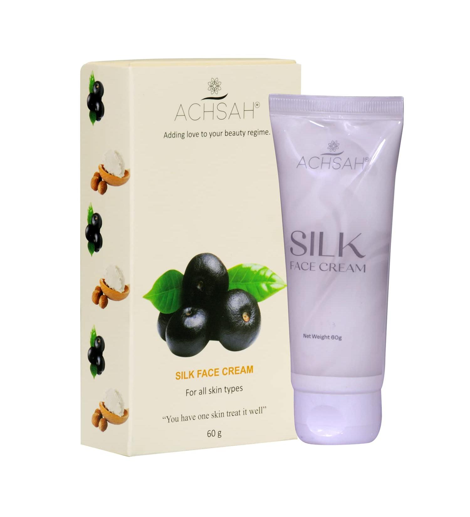 ACHSAH Silk Face Cream | Organic Vitamins A C E & Zinc | Natural Ingredients for All Skin Types | Brightens & Nourishes - Buy Online on GoSupps.com