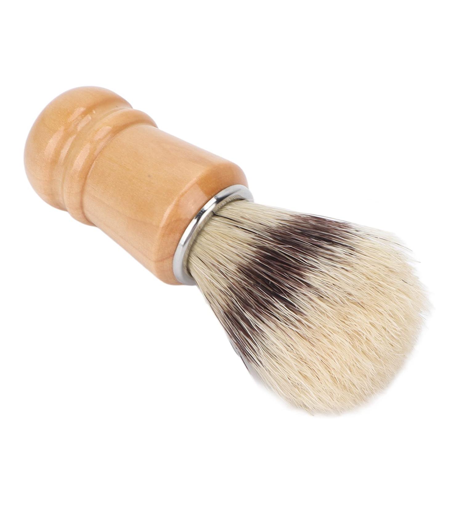 Premium Hair-Razor Brush for Men | Comfortable Handle Thick Foam & Dense Bristles | Ideal Beard-Shaving Tool for Home Use - Buy Online on GoSupps.com