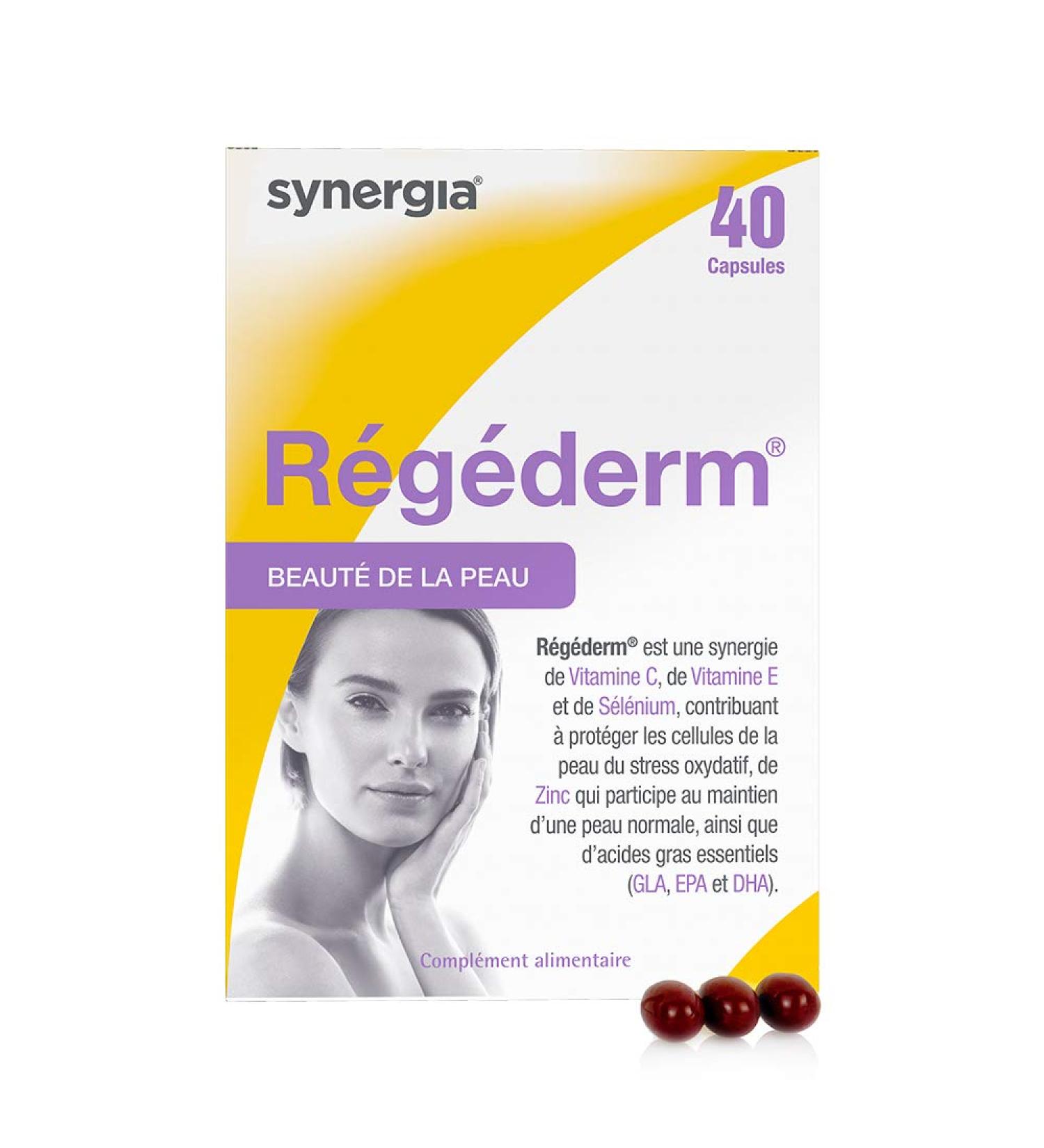 REG DERM 40 Capsules | Regenerates Dry Skin and Protects Skin from Aging Effects | Evening Primrose Oil Rich in Omega 3 Vitamins C and E Selenium and Zinc | LABORATORY SYNERGIA - Buy Online on GoSupps.com