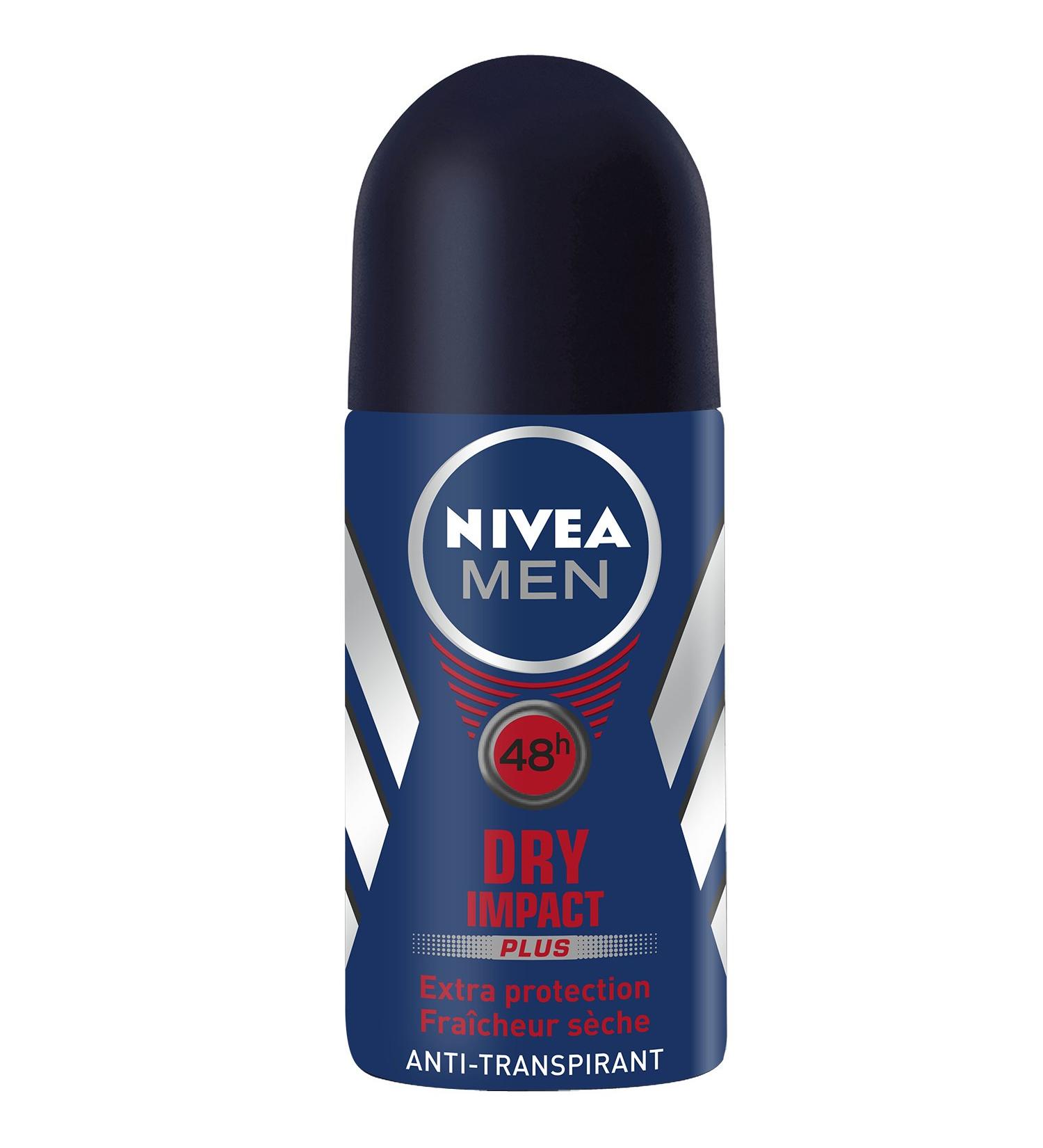 Nivea Men Dry Impact Roll-on Deodorant 50 ml - Buy Online on GoSupps.com