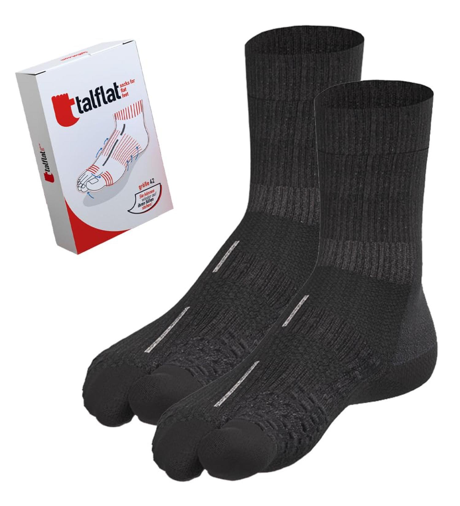 Inook Talflat Correction Socks for Foot Pain Flat Feet & Hallux Valgus - kotex Eco-Friendly Splint 41 Black - Buy Online on GoSupps.com