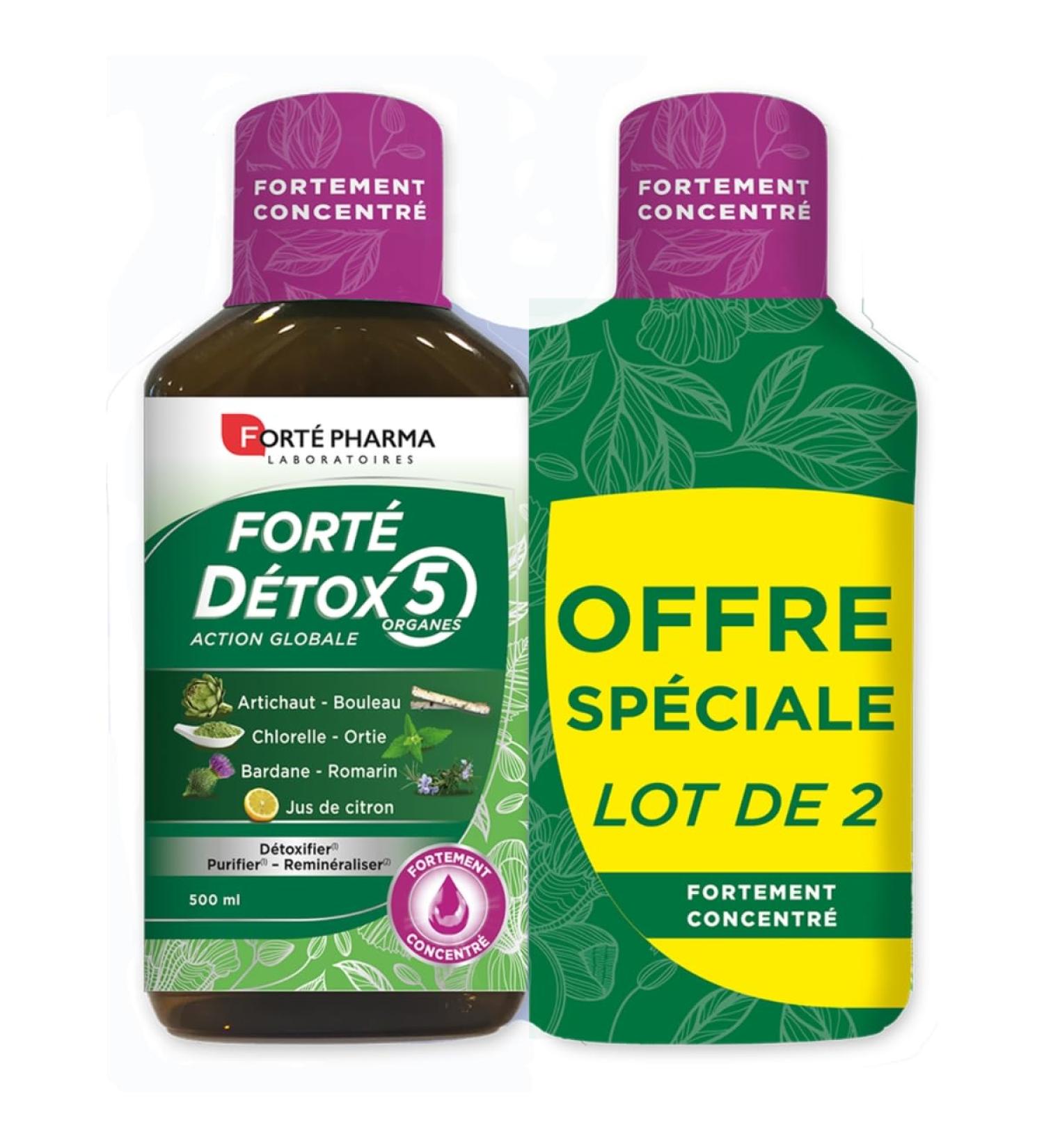 Fort Pharma - Fort Detox 5 organs | Food supplement for intestinal comfort Artichoke Birch and Burdock - Liver detox  - Buy Online on GoSupps.com