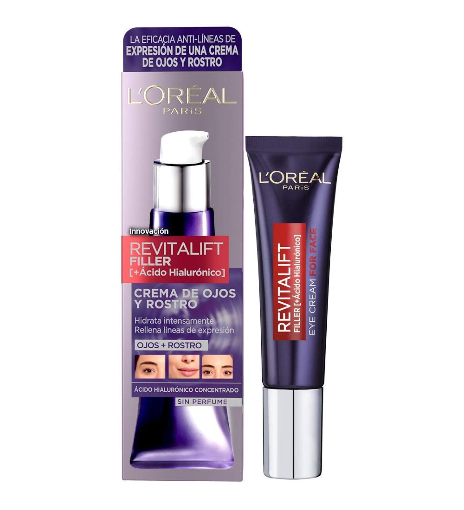 Buy L'Or al Paris Revilafit Filler Eye & Face Cream 30ml - Anti-Aging Hyaluronic Acid Deep Hydration Fragrance-Free Multi-Zone Efficacy | International Shipping - Buy Online on GoSupps.com