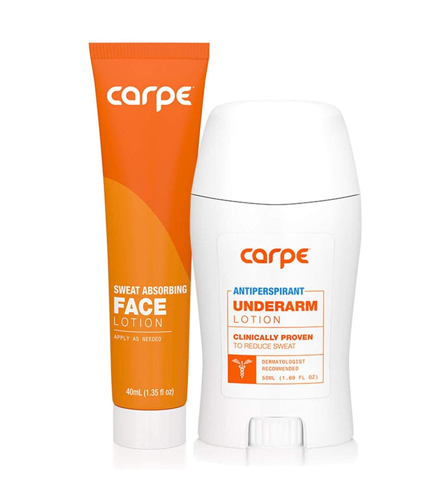 Carpe Antiperspirant Underarm & Face Package: Stop Excessive Sweat - Dermatologist Recommended - Buy Online on GoSupps.com