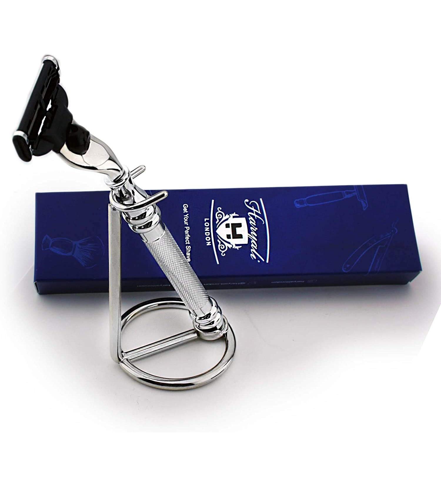 Premium Stainless Steel Gillette MACH3 Razor Stand - Ideal for Wet Shaving & Perfect Gift for Gentlemen - Buy Online on GoSupps.com