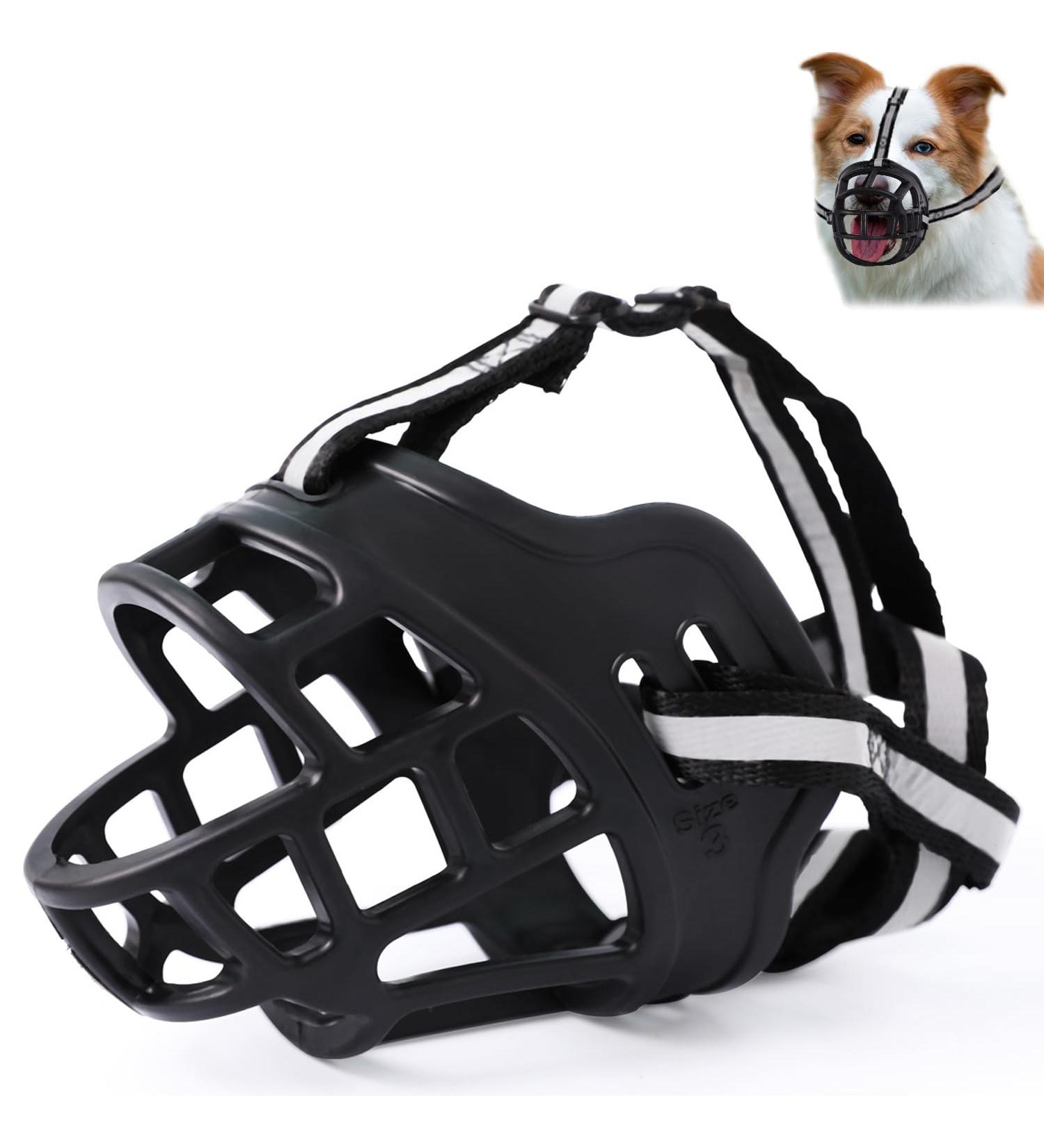Dog Muzzle Large Breed Adjustable Basket Muzzle for Large Dogs Allows Panting and Drinking Humane Cage Dog Muzzles Prevent Biting Barking and Chewing Perfect for Grooming and Training L - Buy Online on GoSupps.com