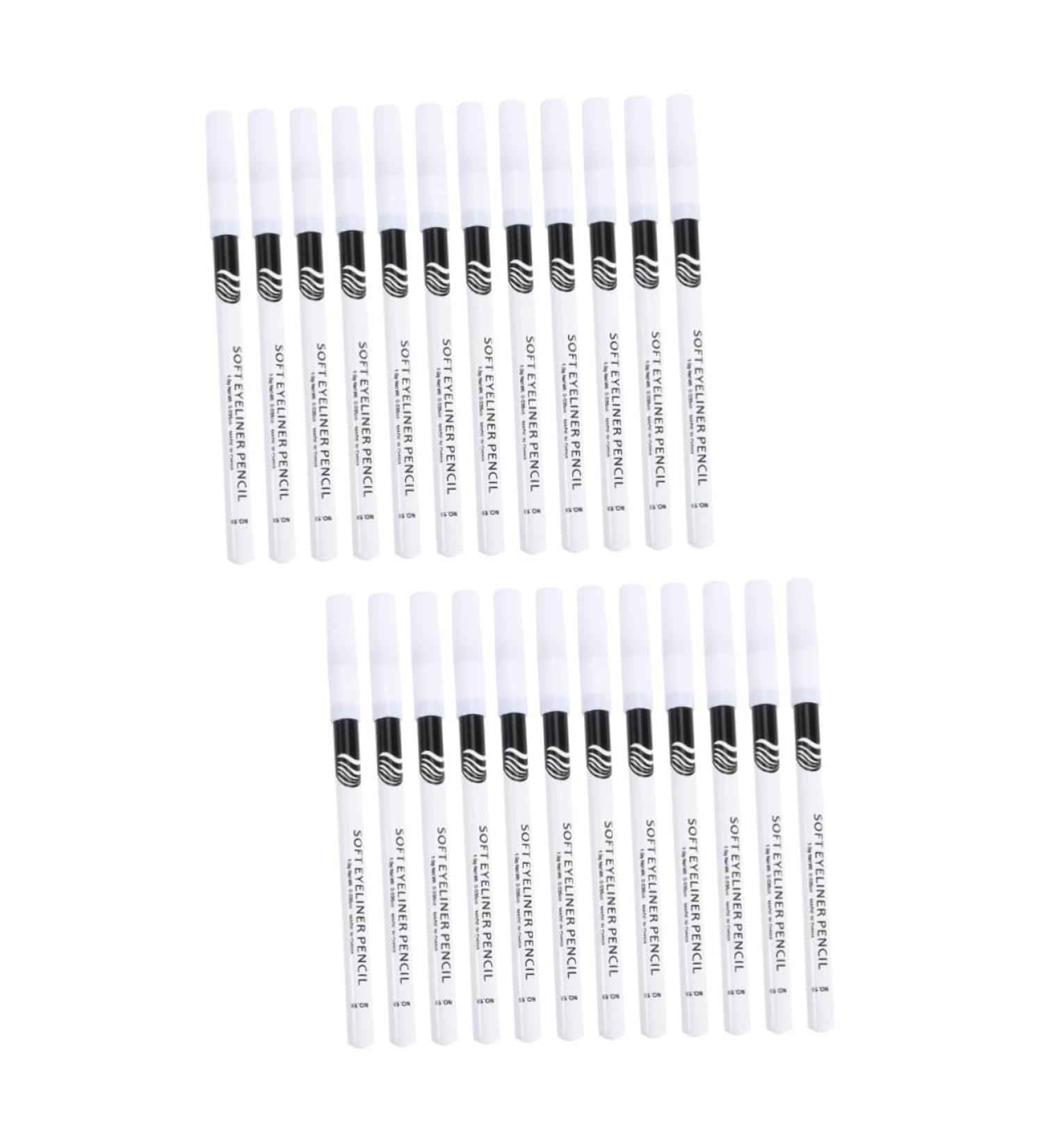 Didiseaon 48 Pcs Eyeliner Pencil White Eyeshadow Stamp Eyeliner Woman Eye Makeup Pencil Wooden Pole Miss Girl - Buy Online on GoSupps.com