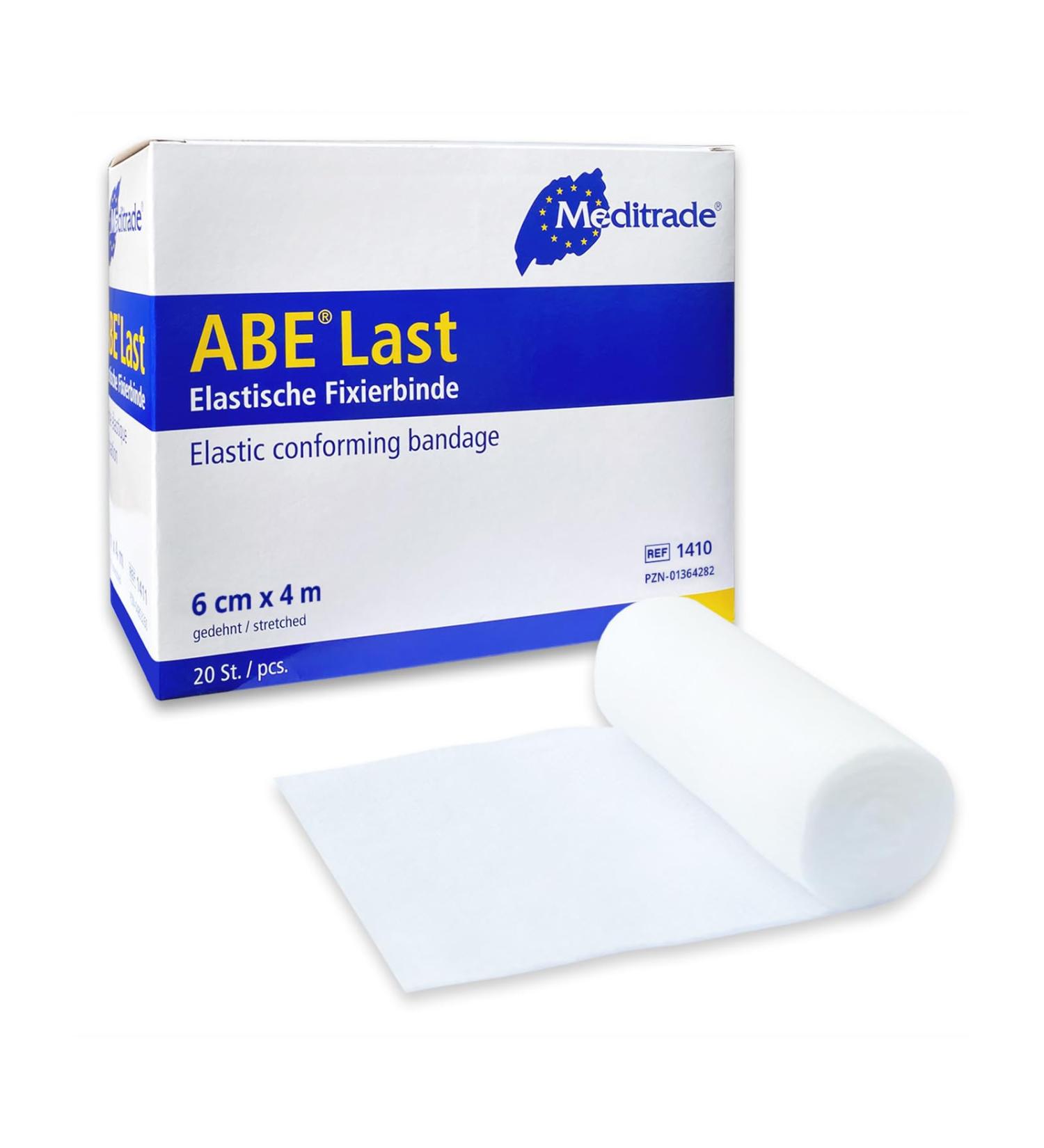 Gauze Bandages 6cm x 4m - 20 Pack | Elastic Latex-Free Fixation Dressings with 135% Stretchability - International Shipping Available - Buy Online on GoSupps.com