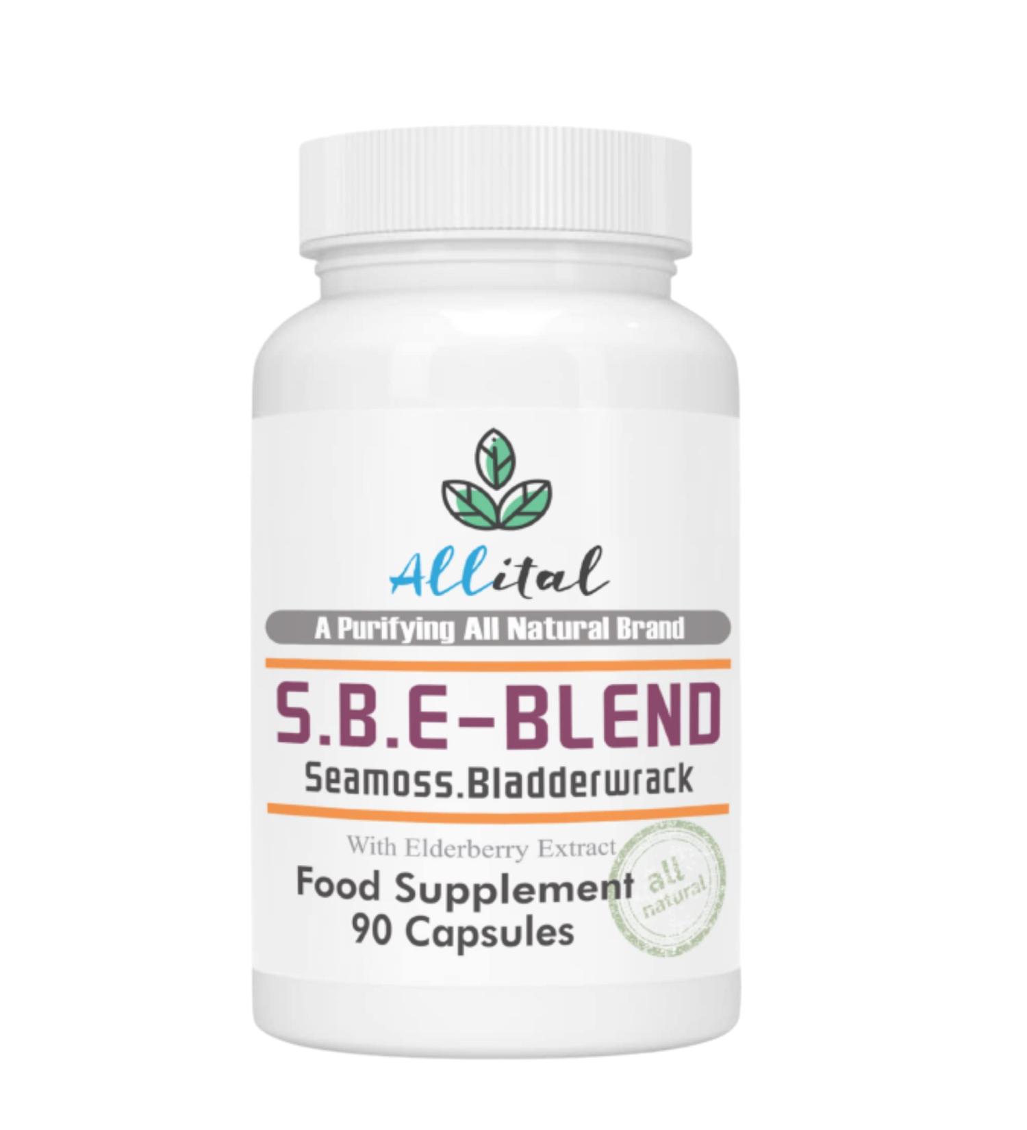 Allital Sea Moss and Bladderwrack Capsules with Elderberry - S.B.E Blend - Buy Online on GoSupps.com