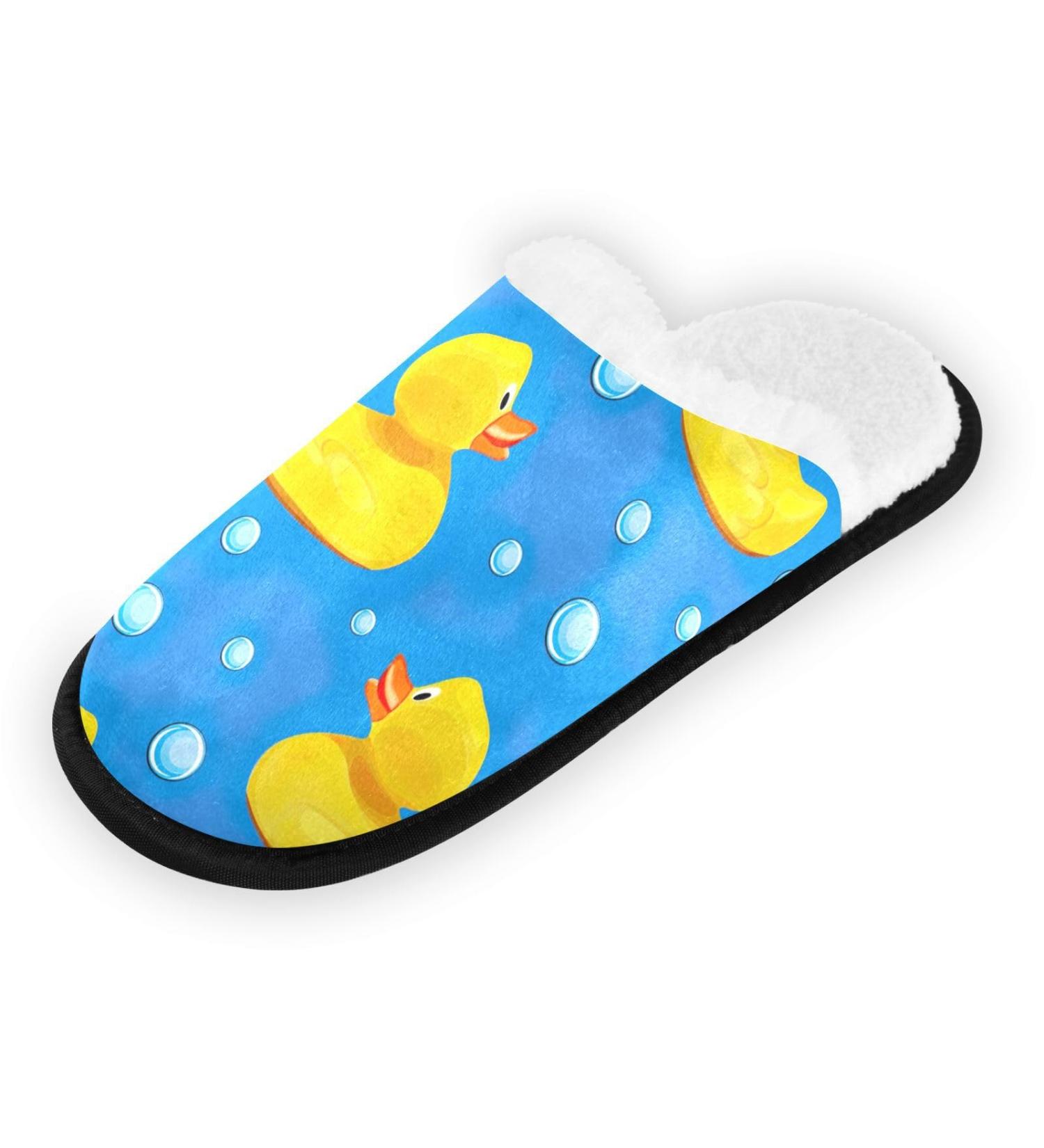 RPlife Spa Slippers - Green Watercolor Cactus & Succulent Design | Comfortable Multicolored Soft House Slippers for Women & Guests | Cute Yellow Rubber Ducks Soap - Buy Online on GoSupps.com