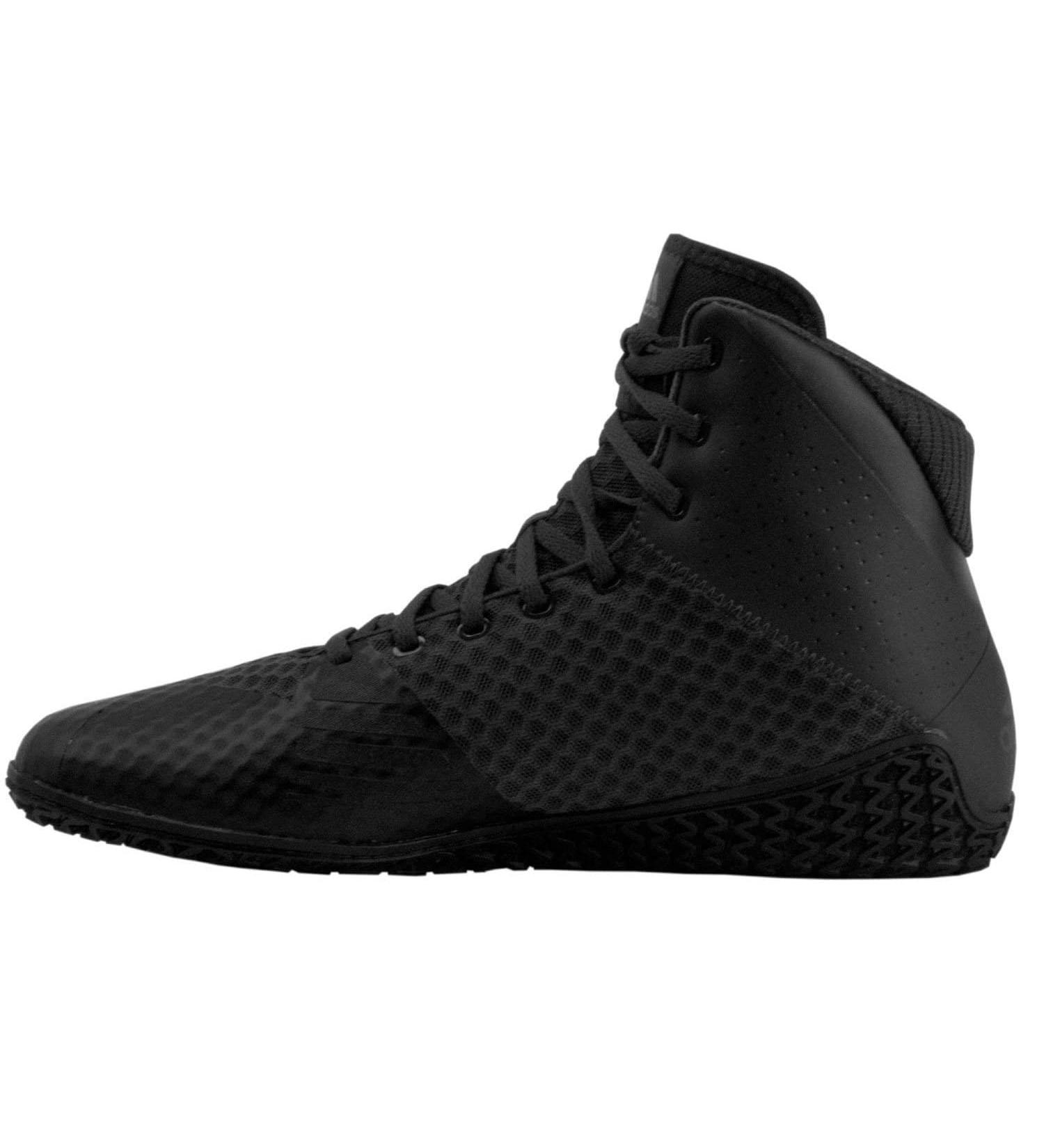Adidas Men's Mat Wizard 4 Wrestling Shoe - Carbon/Metallic/Black - Size 9.5 - Buy Online on GoSupps.com