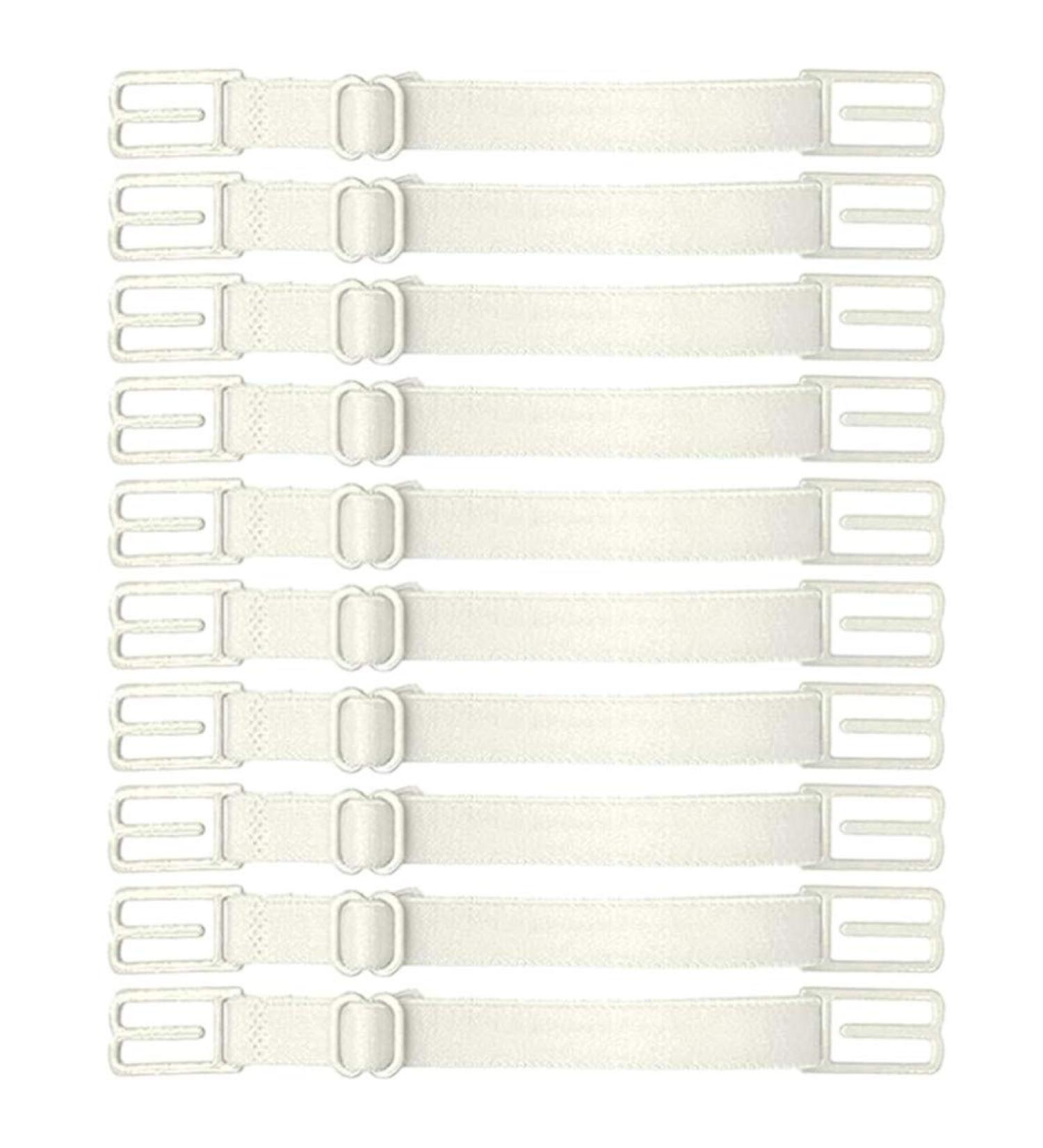 IfJ236 Face Ear Hooks Adjustable Ear Straps Extension Grips Fastening Buckle 10pcs White One Size