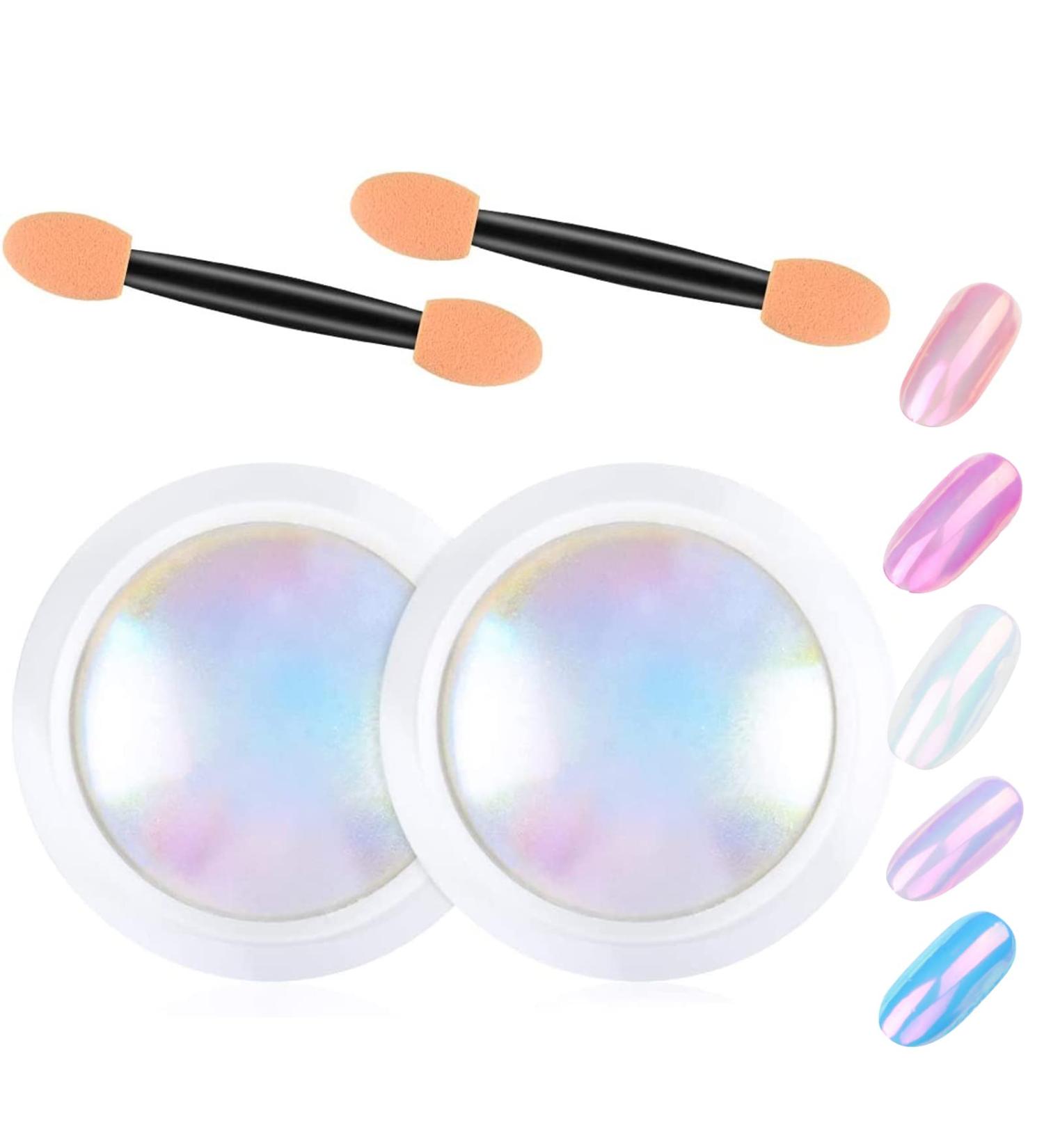 Iridescent Nail Powder Set - Mermaid Chrome Shell Multi Chrome Pigment for Manicure - Buy Online on GoSupps.com