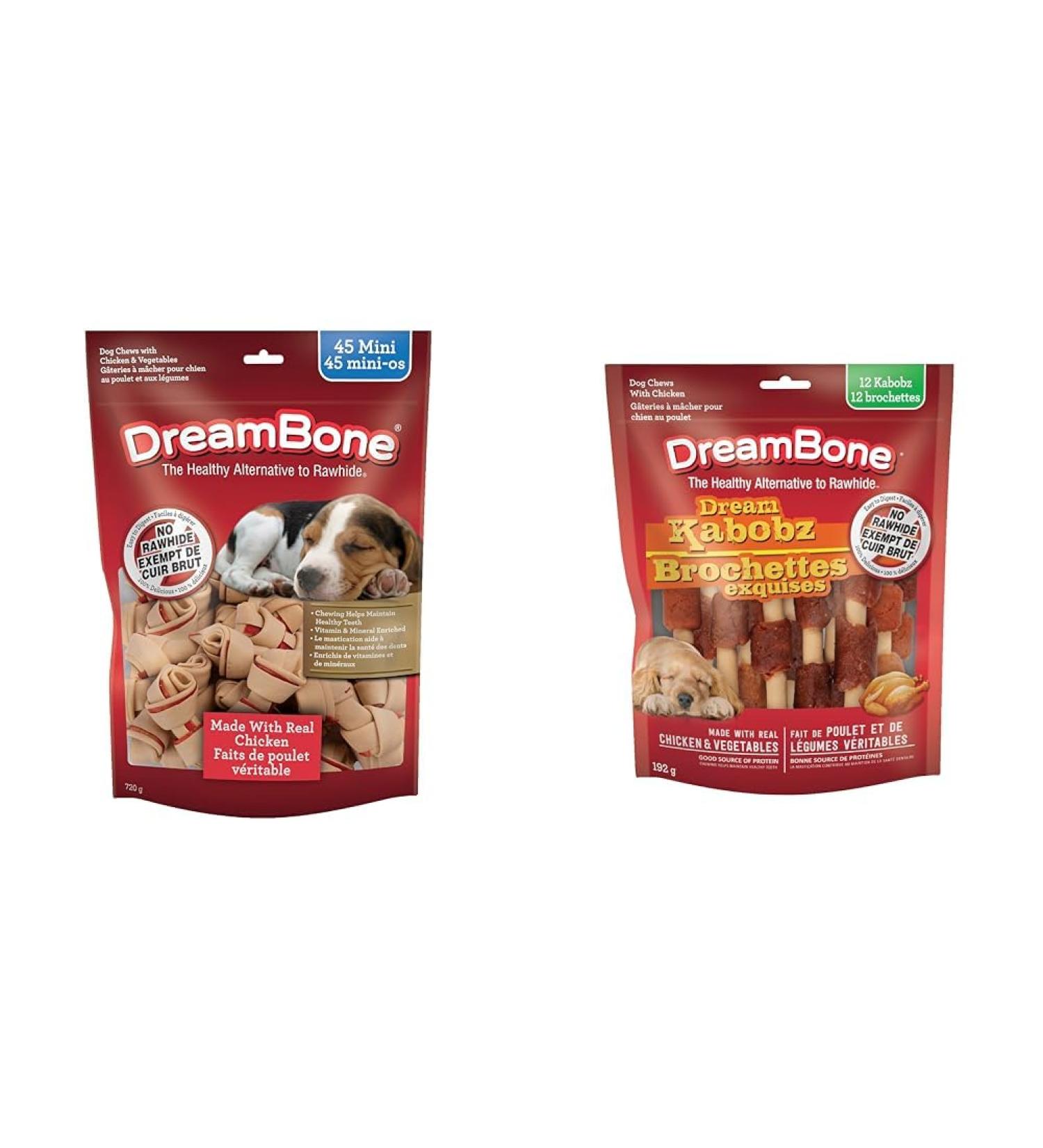 DreamBone Chicken Mini 45ct 25.3oz 720g & Kabobz 12ct - Buy Online on GoSupps.com