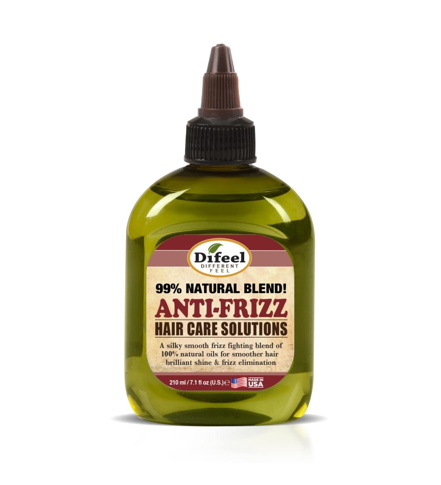 Difeel Premium 99% Natural Anti-Frizz Hair Oil with Olive Oil, Vitamins A & E - 7.1 oz - Buy Online on GoSupps.com