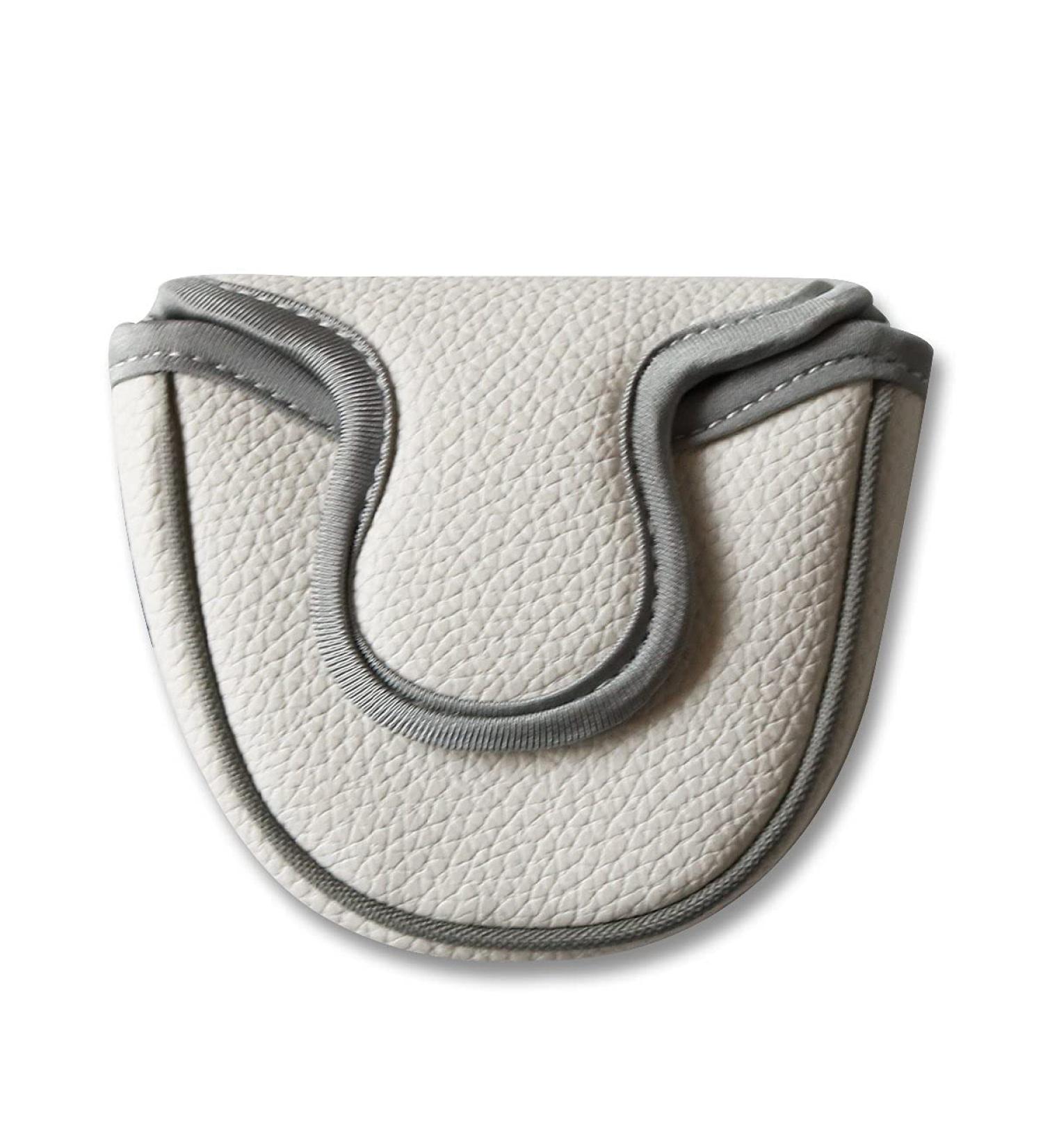 Golf Mallet Putter Cover Headcover with Magnetic Closure - White for Scotty Cameron, Taylormade, Odyssey 2 Ball - Big Teeth - Buy Online on GoSupps.com