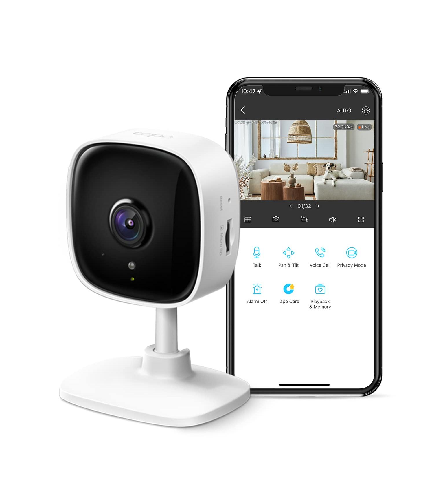 TP-Link Tapo C110 2K Indoor Security Camera: Baby Monitor, Dog Camera, Motion Detection, Night Vision, 2-Way Audio, Alexa & Google Home Compatible - Buy Online on GoSupps.com
